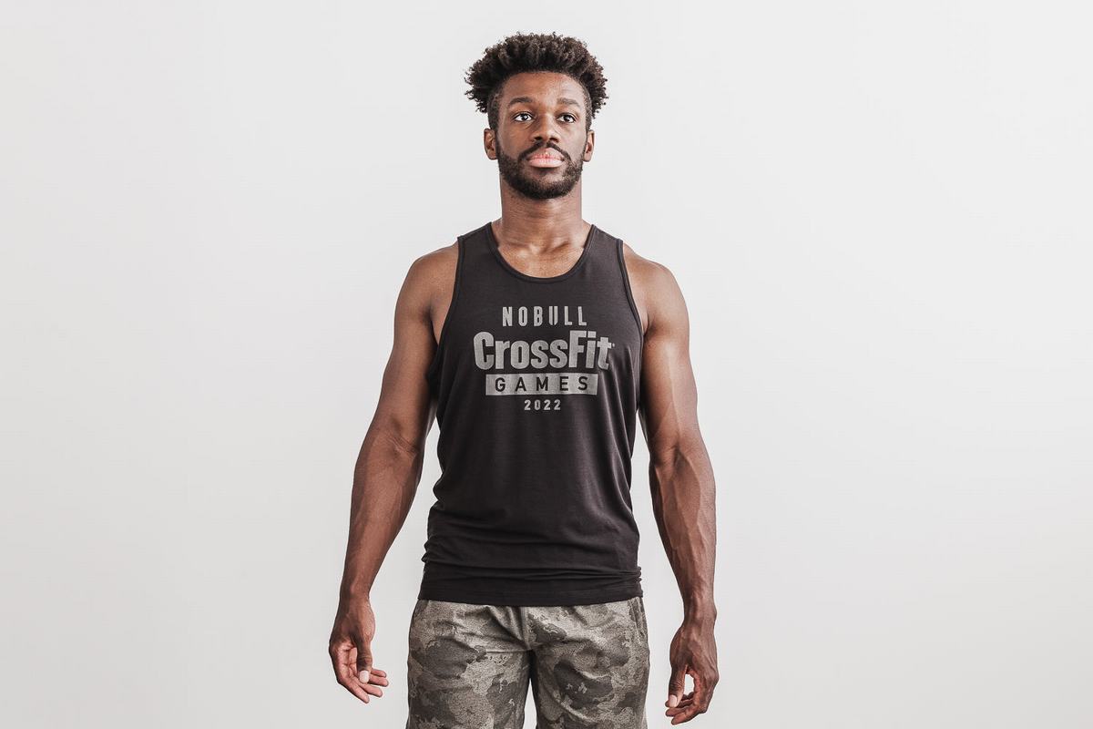 Nobull Crossfit Games® 2022 Men\'s Tank Tops Black | Australia (QF2938)